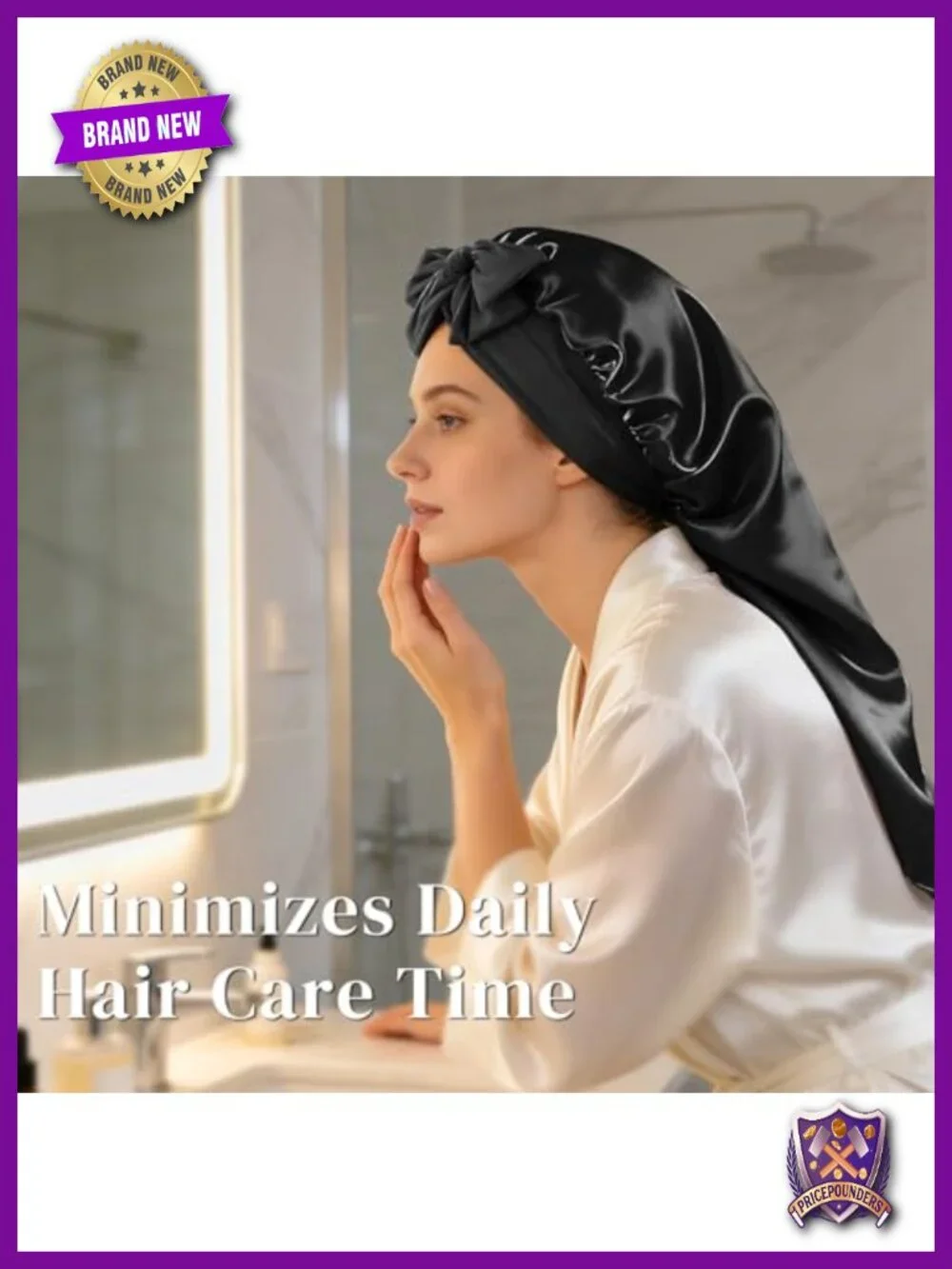 19 Momme Mulberry Silk Bonnet Double Layer Long Hair Wrap for Braids